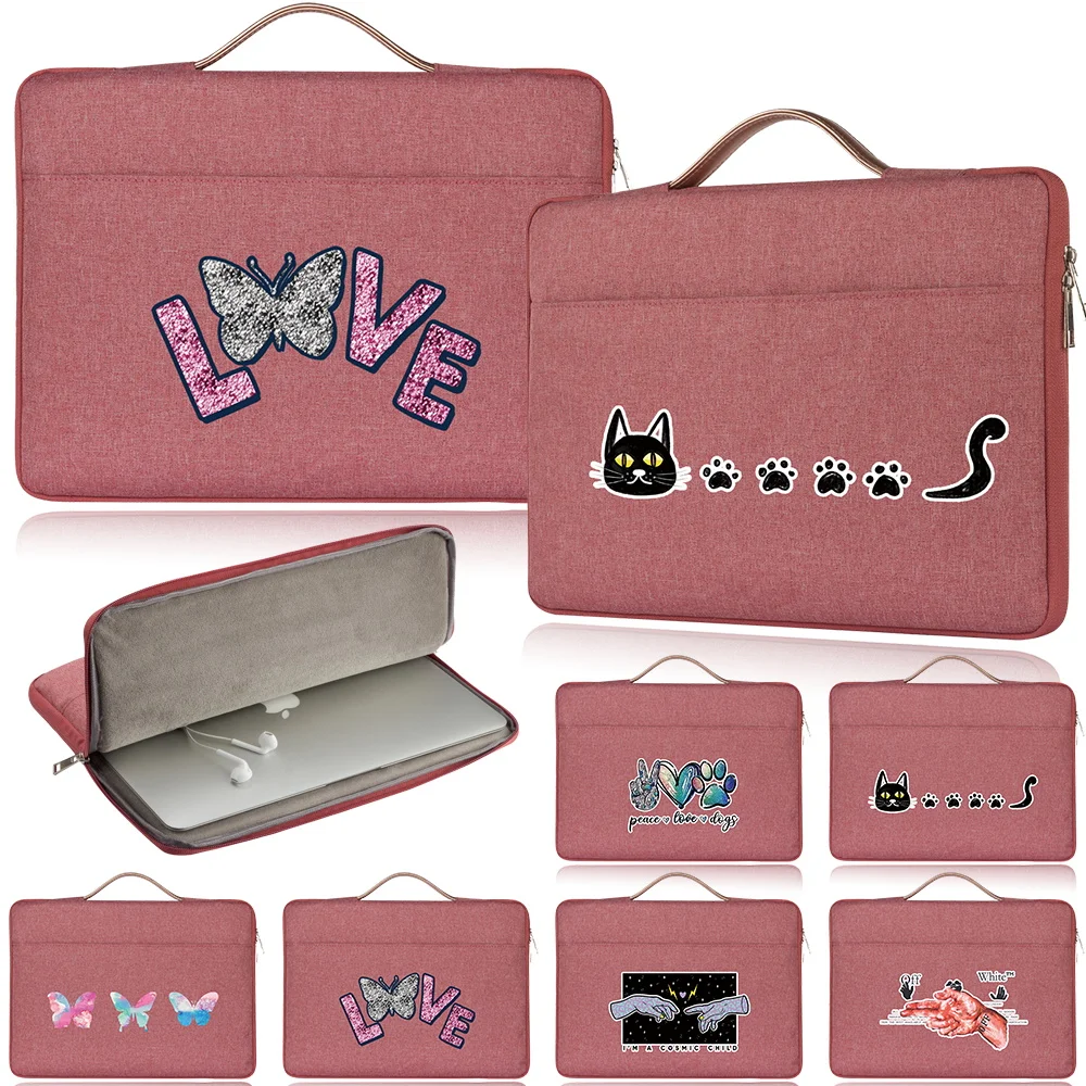 11 12 13 14 15 Inch Notebook Sleeve for Macbook Universal Briefcase Bag Butterfly Computer Accessories Portable Laptop Bag