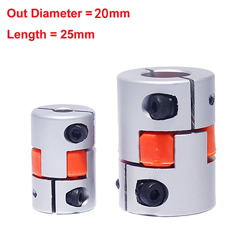 Promotion D20L25 Four Jaws Aluminium Plum Coupling Encoder CNC Stepper Motor Shaft Component Spider Flexible Coupler