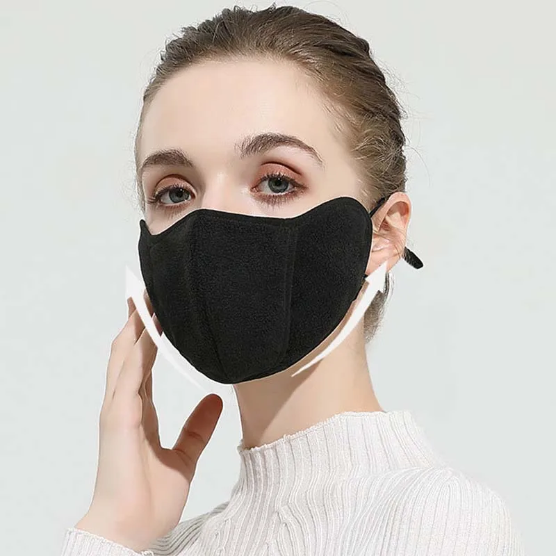 Winter Warm Face Mask Windproof Polar Fleece Cycling Cap Adjustable Breathable Face Cover Women Skiing Cycling Hiking Balaclava