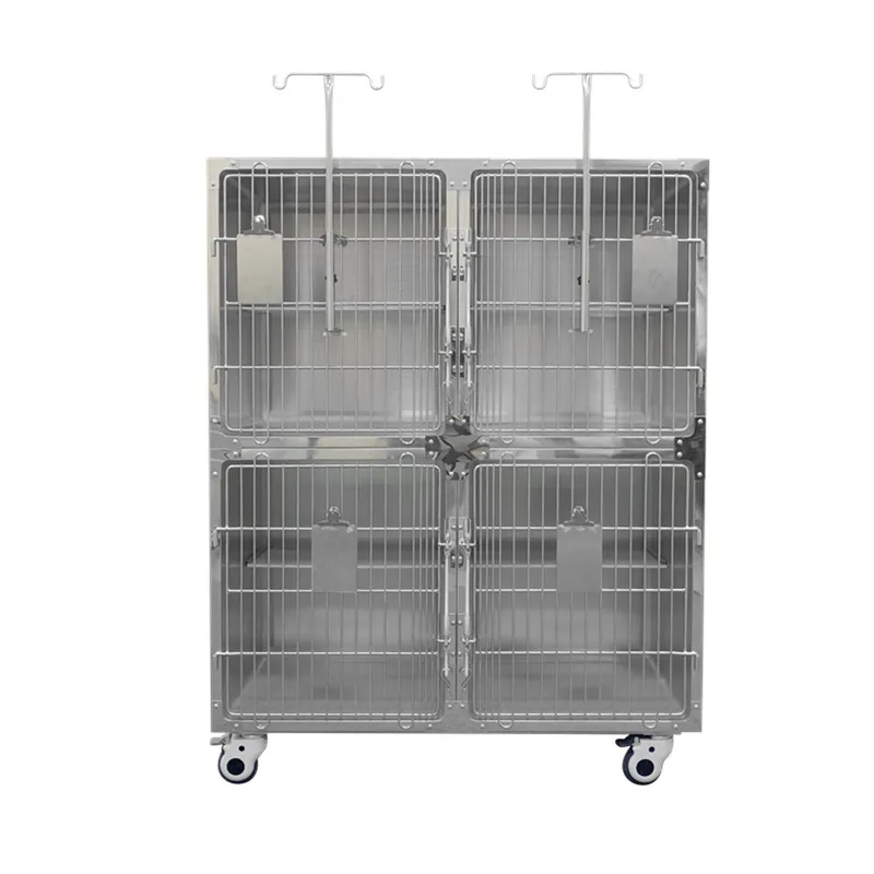 

Veterinary pet hospital clinic stainless steel 304 cat kennels pet cages houses for cat