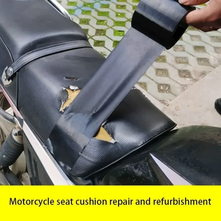 Schwarzes Reparaturband, geeignet für elektrische Fahrradsitze/Stühle/Sofakissen, super stark haftendes Leder-Reparaturband.