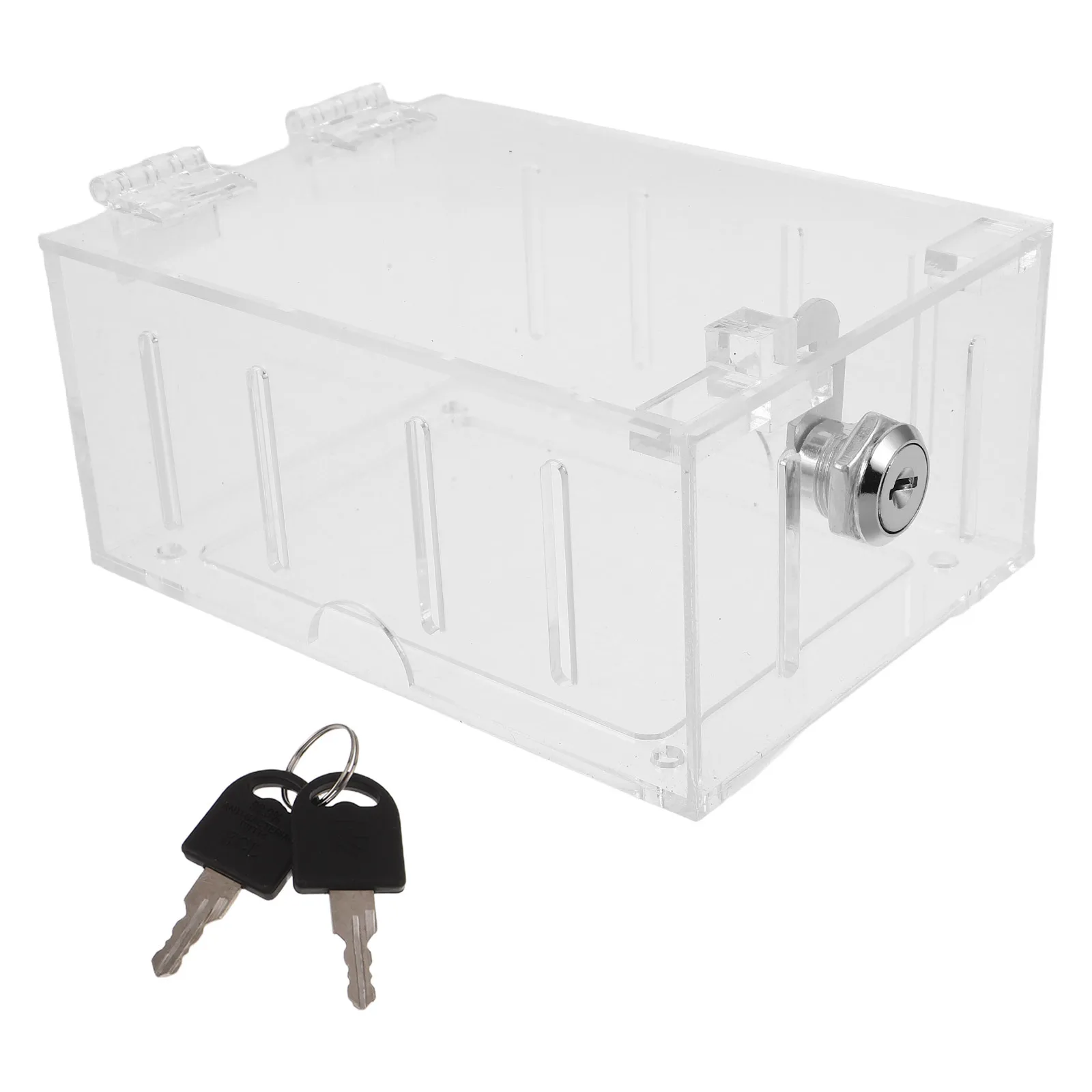 

Thermostat Lock Box Cover Clear 6x4.3 Inch Acrylic Protection Case for Wall Mounted Thermostats Indoor Outdoor Lockable Guard