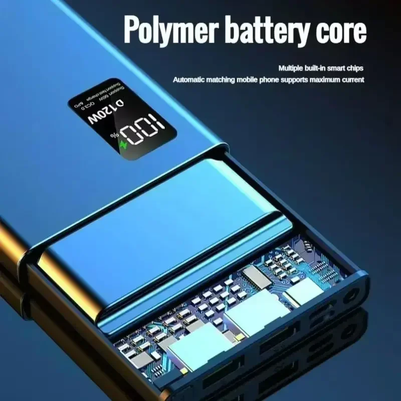 Xiaomi 120W قوة البنك 50000mAh قدرة عالية شحن سريع Powerbank شاحن بطارية محمول آيفون سامسونج هواوي الساخن