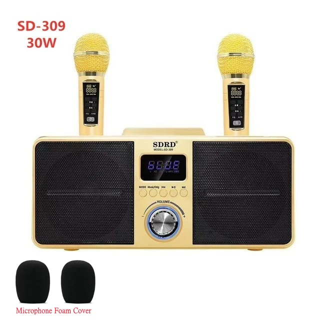 SD-309ポータブル2イン1デュアルマイクの歌bluetoothスピーカー