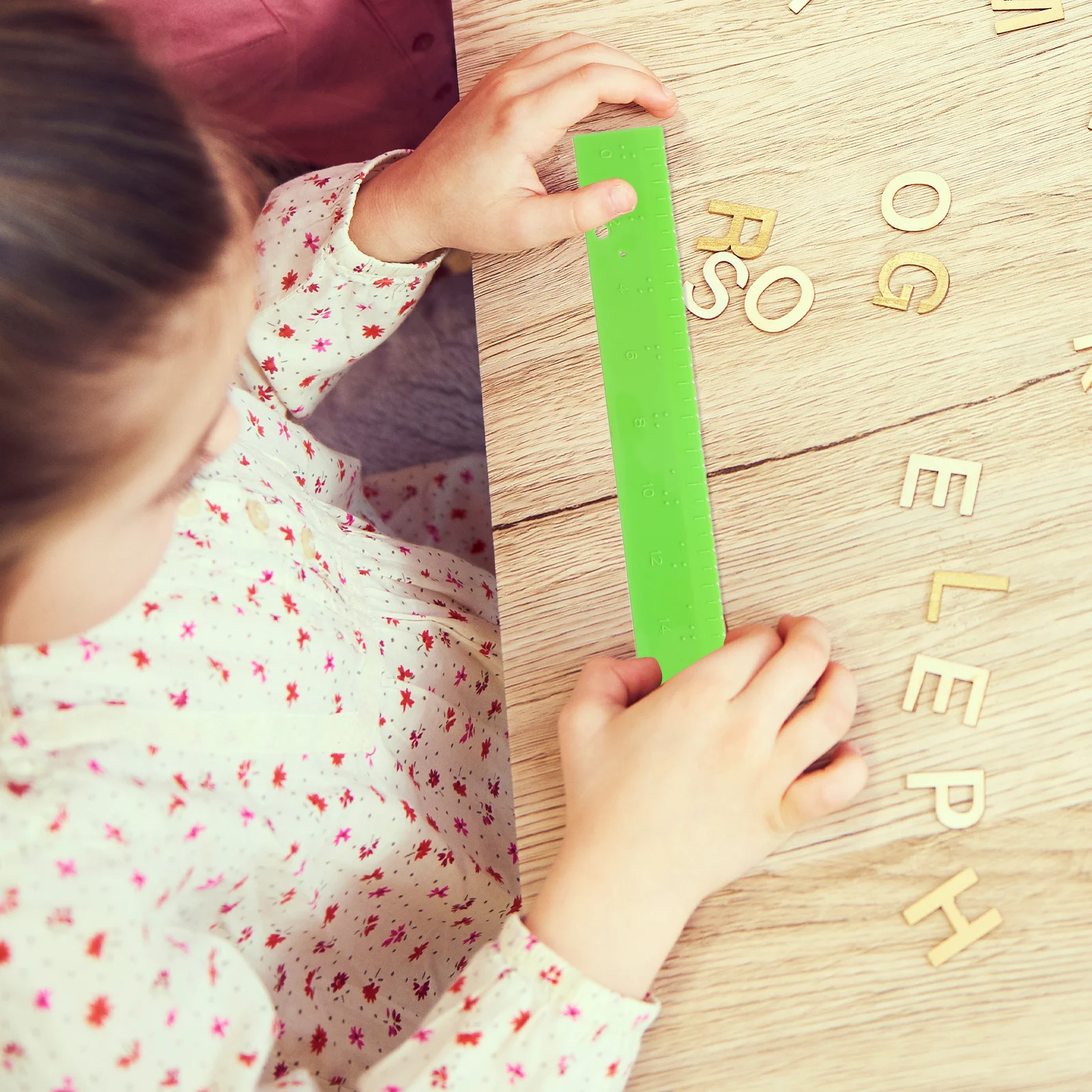 

Blind Person Measuring Ruler Tool Tactile Straight Learning Stationery Supply for Accurate Dimension Navigation Aid Resource