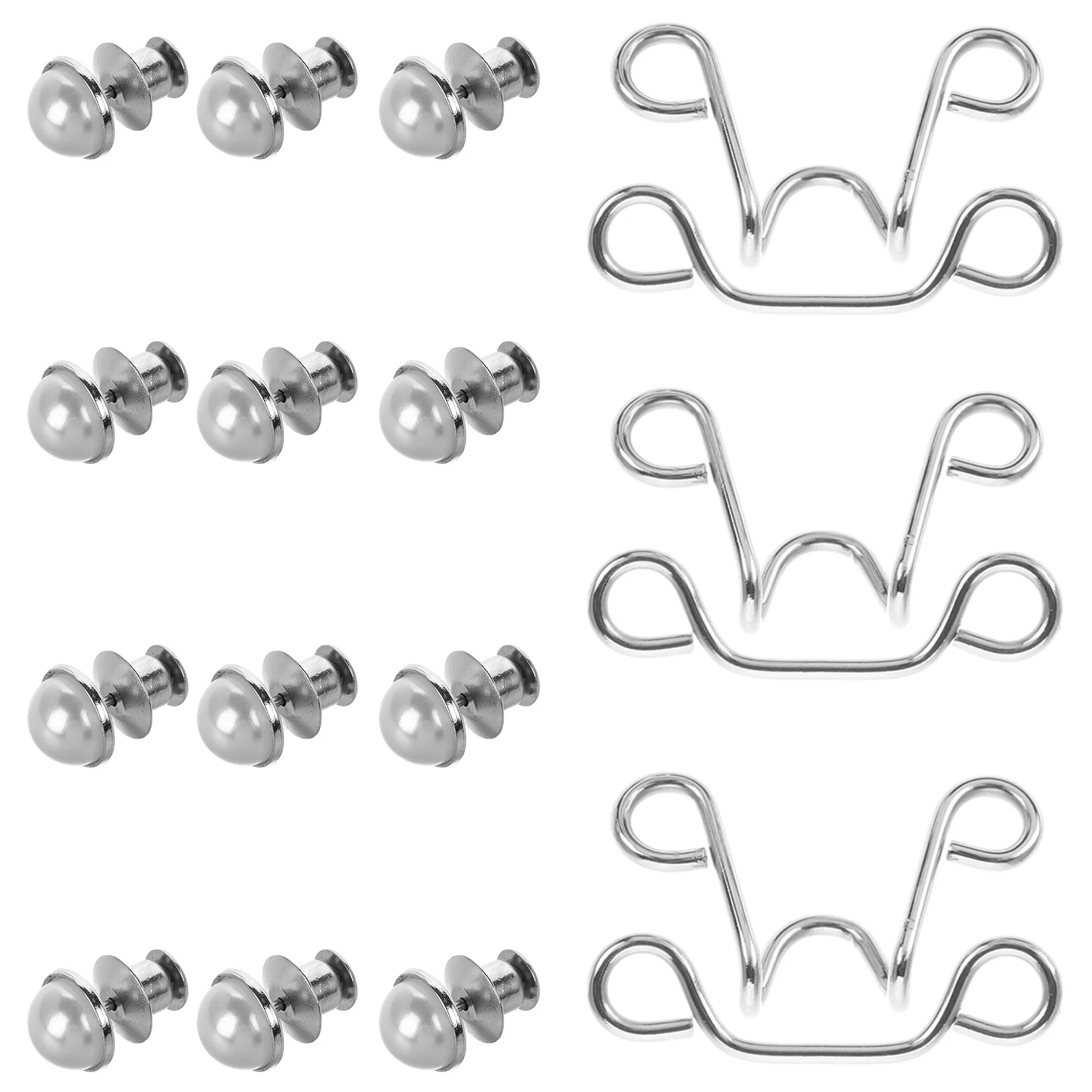 3 مجموعة لا خياطة مشد للخصر مشبك معدني السراويل الضابط الأبيض انفصال بانت الخصر المشدود مشبك موسع بروش دبوس أزرار