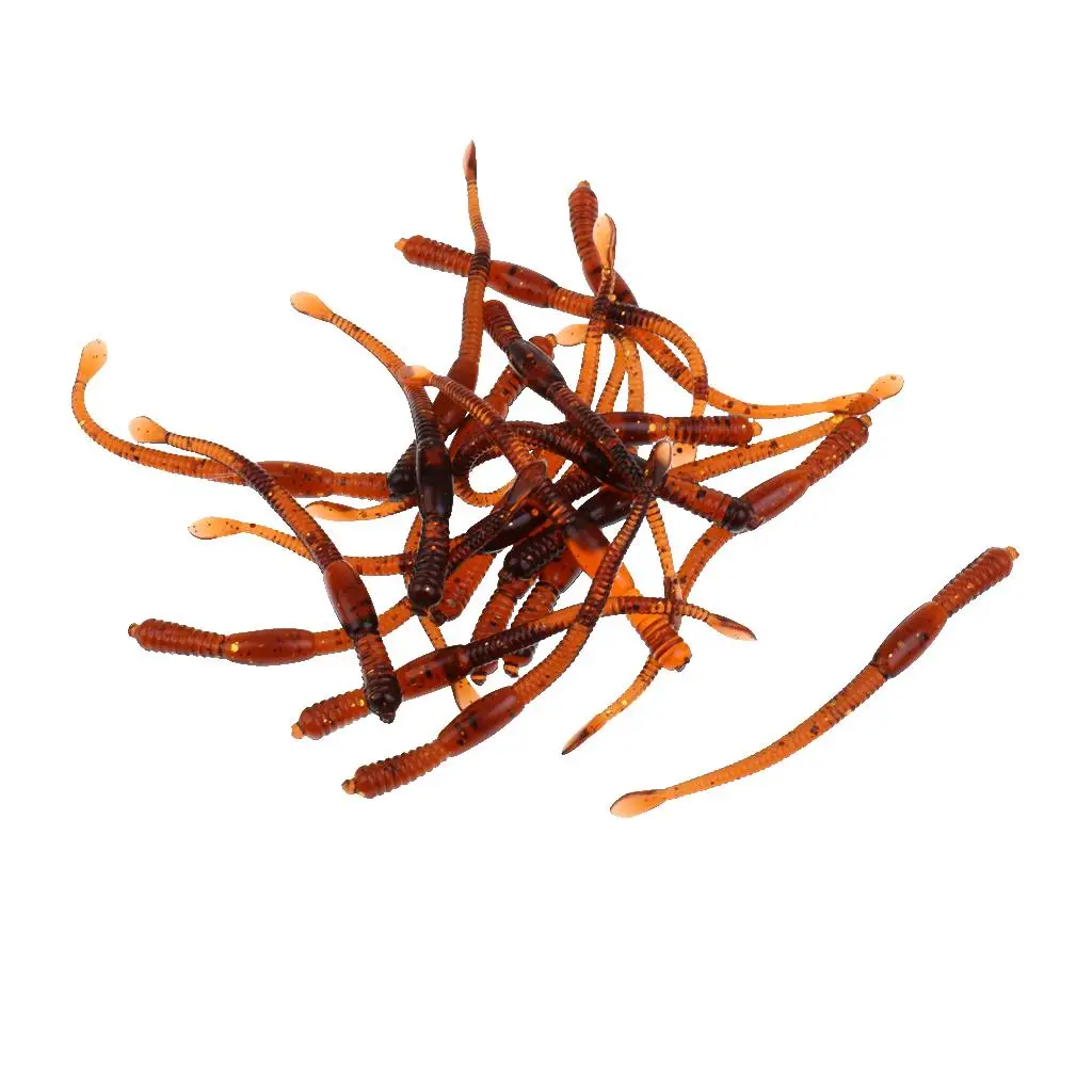 

Soft Worm Lure Brown Soft Plastic Swimbaits Artificial Fishing Lures for Trout Bass Lake River