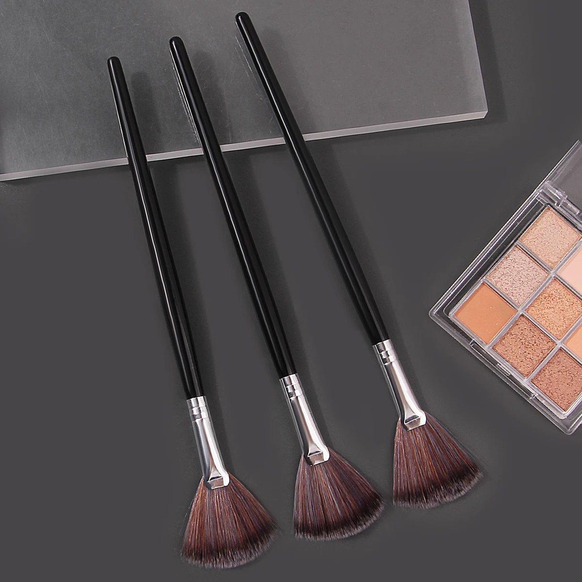 3PCS multi-purpose facial makeup brush fan brush blush brush high quality soft bristle loose brush professional beauty tool
