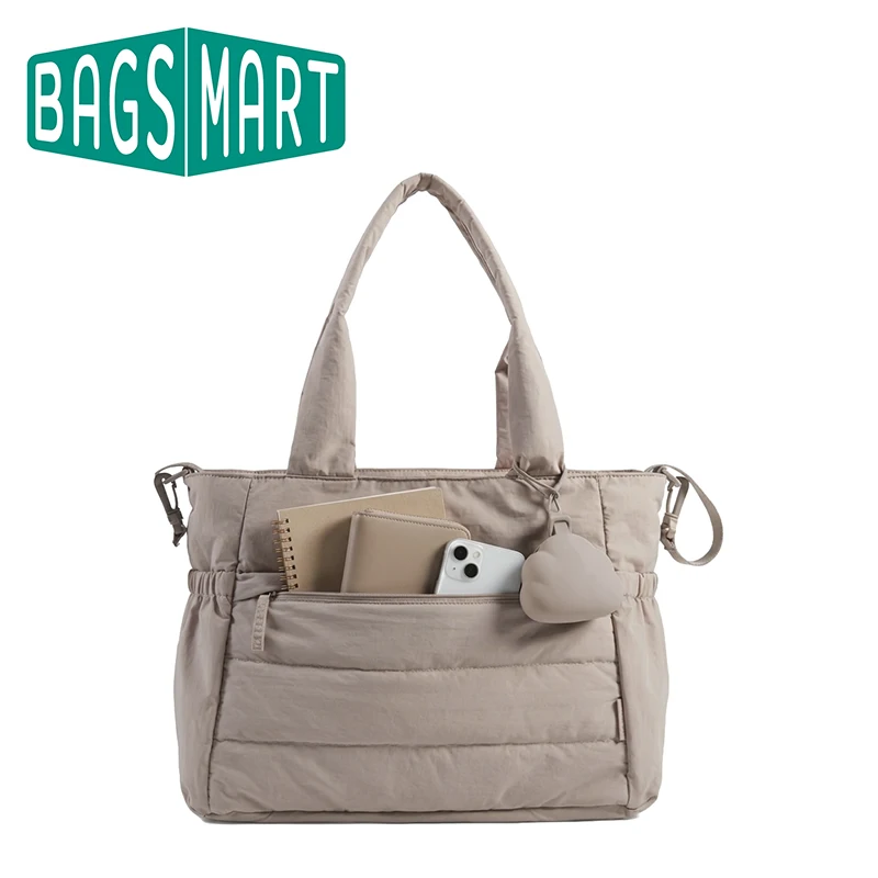 BAGSMART Diaper Bag Tote Large Mommy Bag Pacifier Case Water Resistant Nappy Bag with Changing Pad Stroller Clips for Travel
