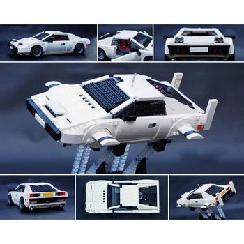 1543pcs MOC 1977 Lotus Esprit S1 wet Nellie DIY assembly car model building blocks small particles building blocks holiday gifts