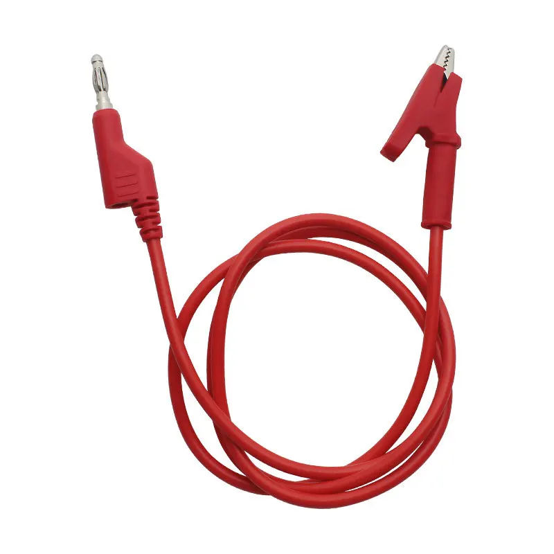 12AWG Digital Instrument Accessories Test Connection Wire Double-ended Alligator Clip Test Wire Multimeter Wire Banana Plug 1M
