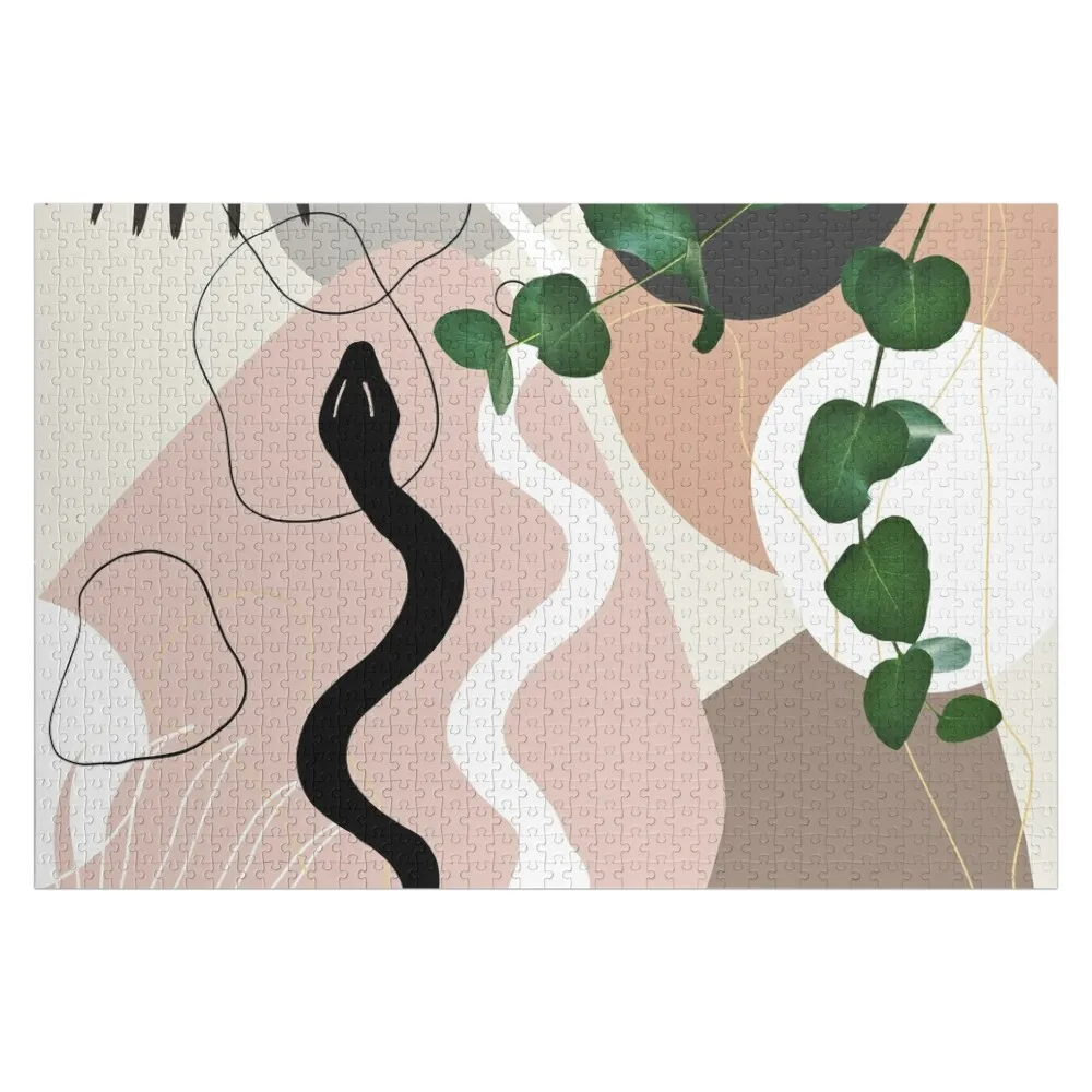 

Yin Yang Snakes Eucalyptus Fan Palm Finesse #1 #tropical #decor #art Jigsaw Puzzle Baby Toy Photo Personalized Gifts Puzzle