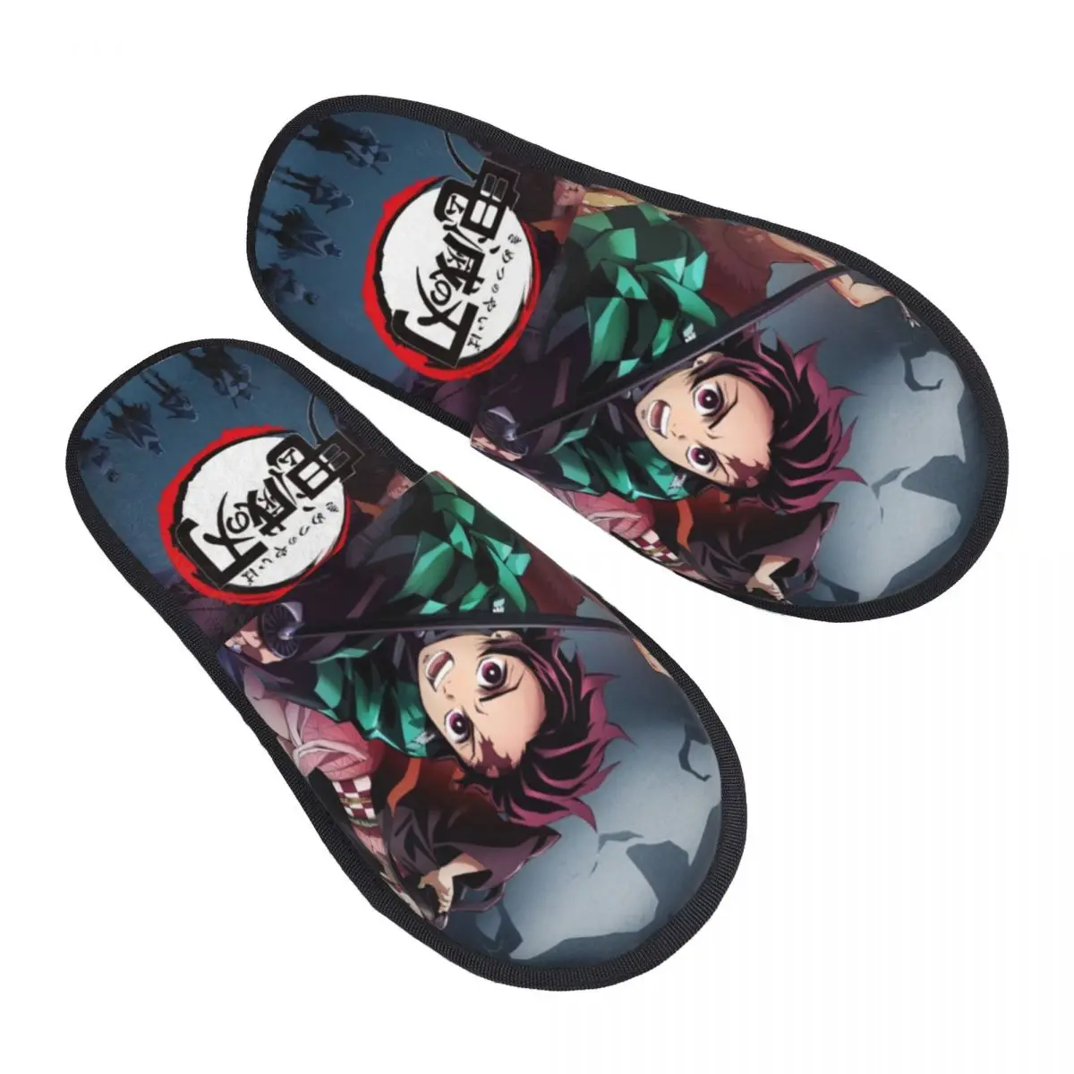 Custom Demon Slayer Kimetsu No Yaiba Soft Memory Foam House Slippers Women Anime Manga Comfy Warm Anti-skid Sole Slipper