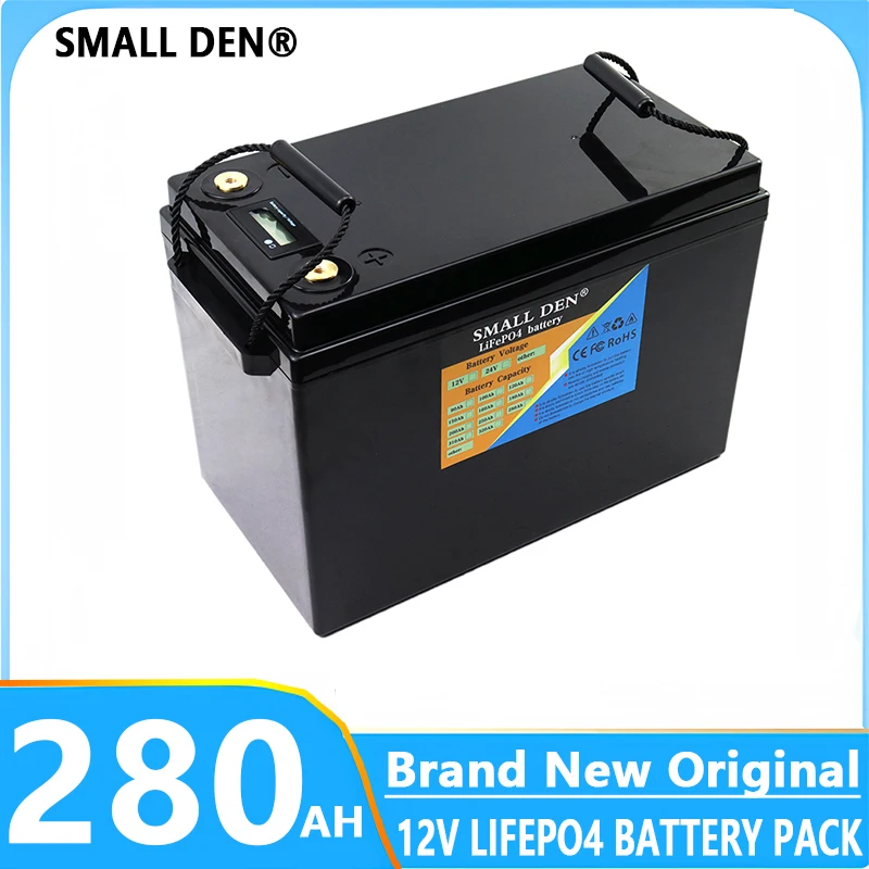 NEW 12V 280Ah LiFePo4 battery pack with built-in independent BMS for solar powered ship electric vehicles Duty free