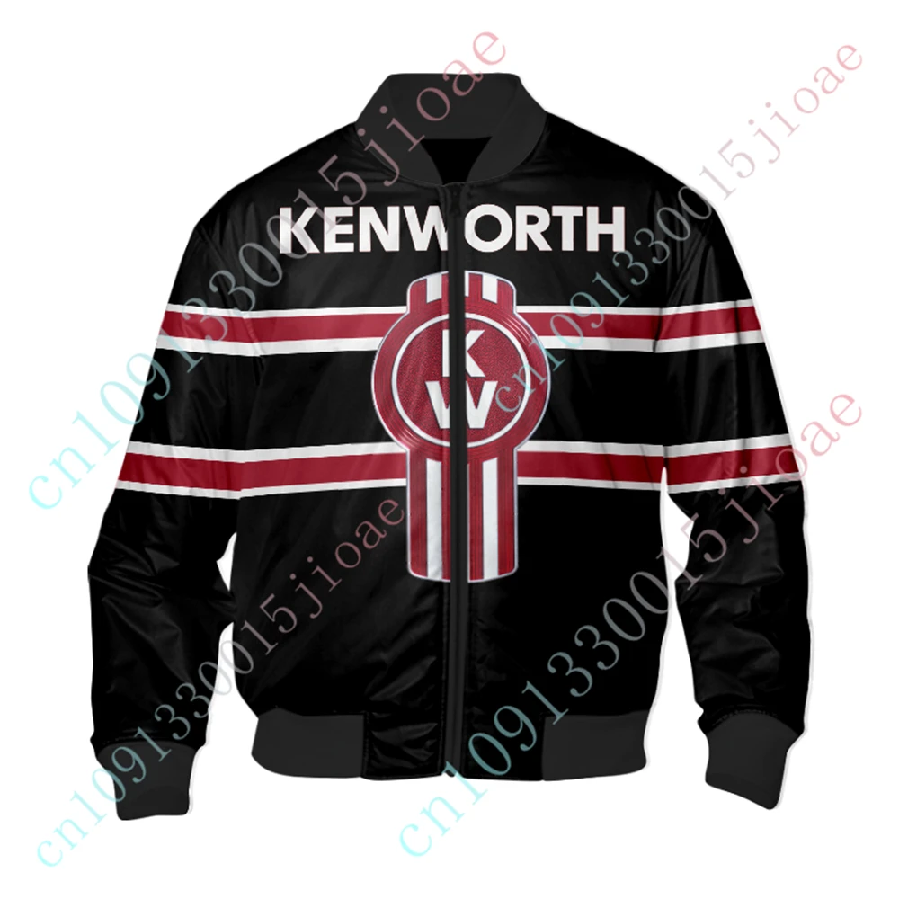 Kenworth Clothing Harajuku Parkas Windbreaker Thick Coats Jackets For Men Techwear Baseball Uniform Bomber Jacket Custom Logo