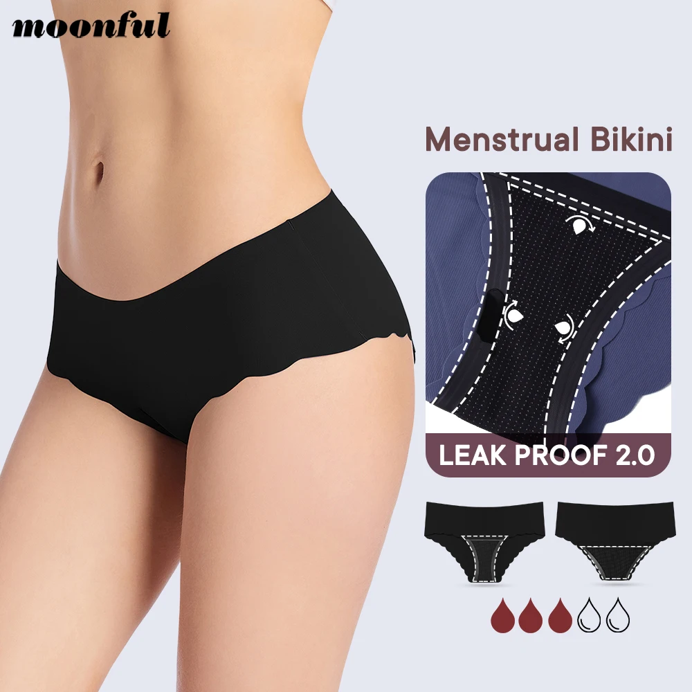 Seamless Period Underwear Menstrual Cycle Absorbent Underwear for Women Heavy Flow Leak Proof Menstrual Panties for Menstruation