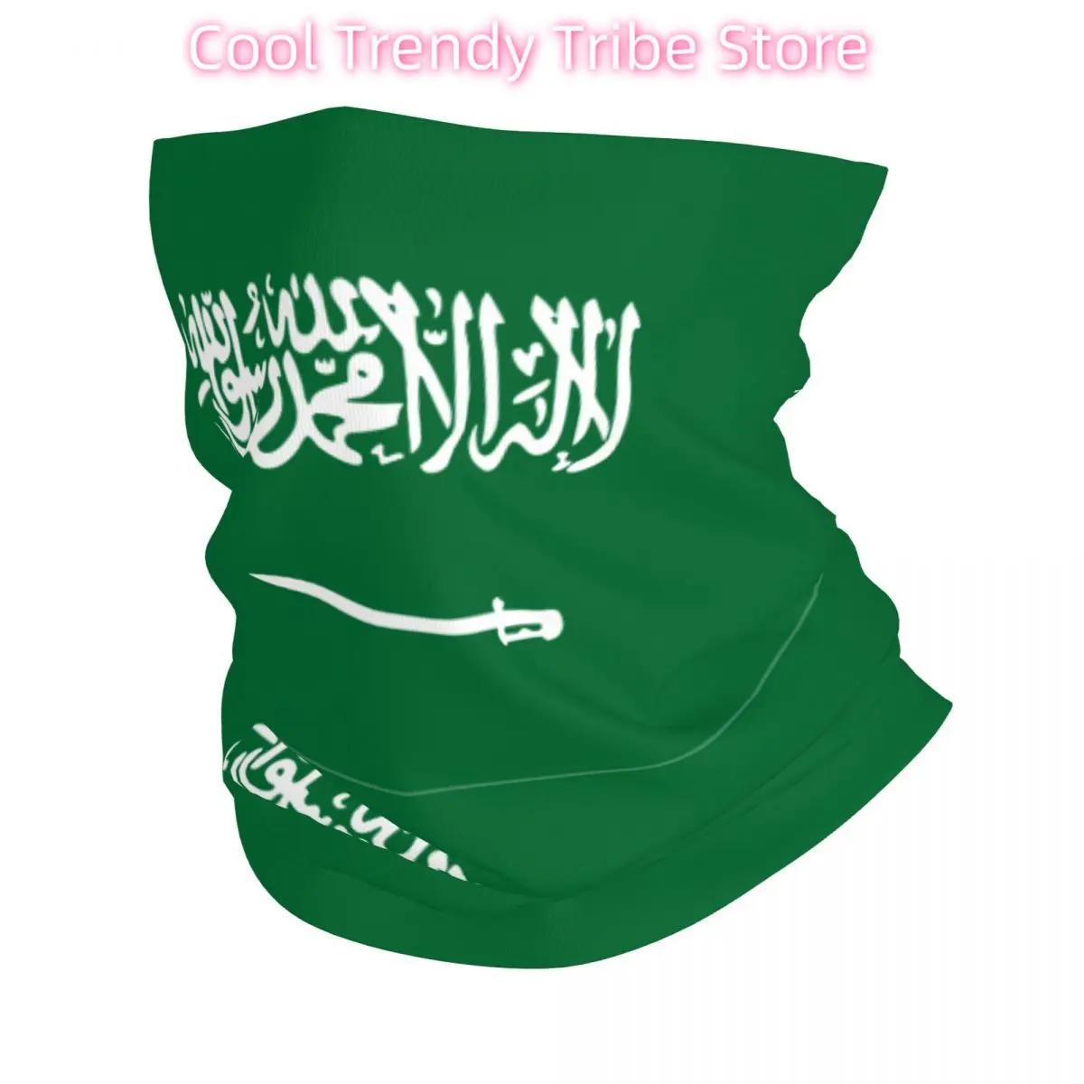 

Saudi Arabia Flag Bandana Neck Cover Printed Balaclavas Wrap Scarf Multifunctional Cycling Fishing for Men Women Adult Washable