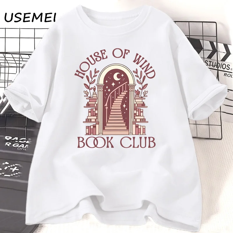 ACOTAR House of Wind Book Club T-Shirt Women Night Court Velaris Sarah J Maas Throne of Glass Tshirt Casual Short Sleeve SJM Top