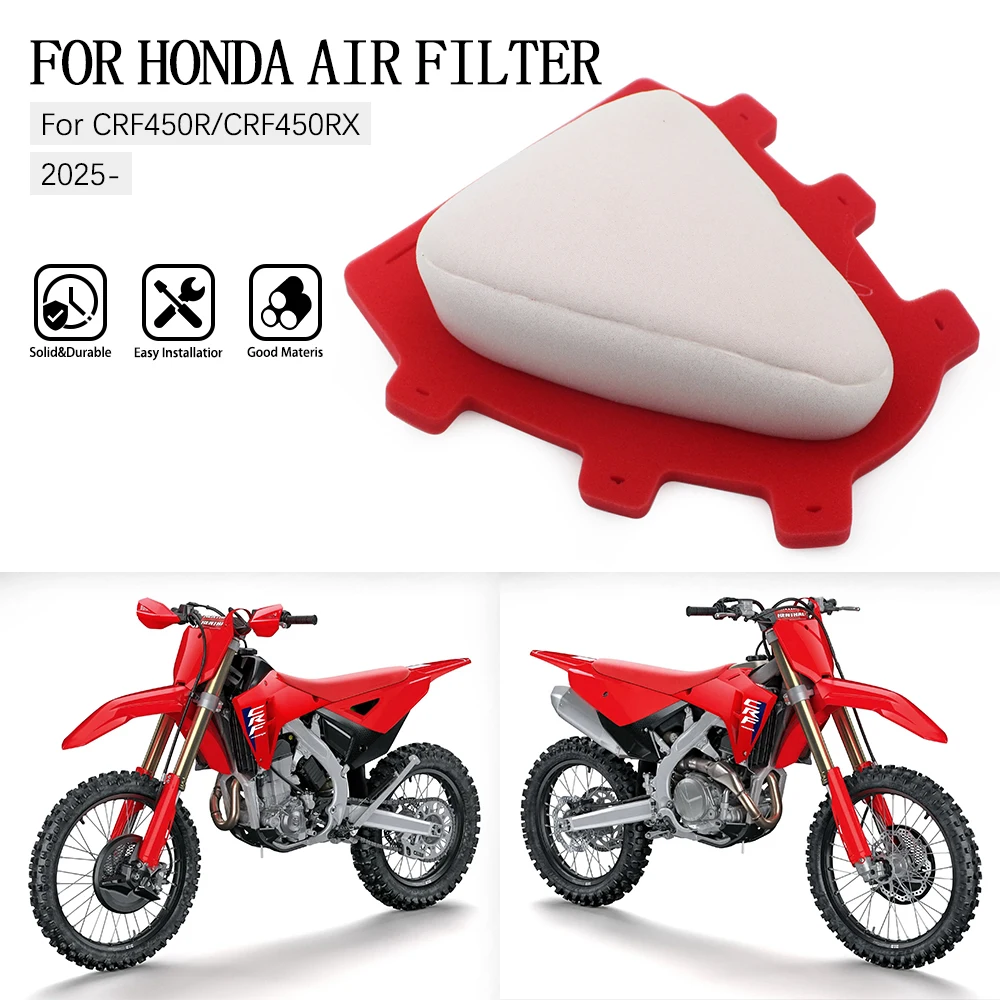 

Motorcycle Air Filter Element For Honda CRF250R CRF450R CRF250RX CRF450RX 2018 2019 2020 2021 2022 2023 2024 2025