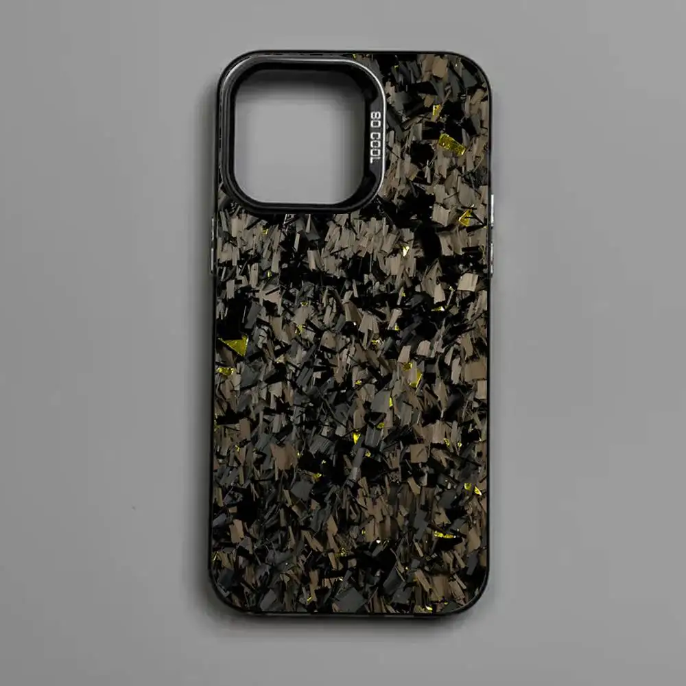 Gesmede Carbon Fundas Telefoonhoesje voor iPhone 17 16 Plus Pro Max 15 14 13 12 11 Matte Kleurrijke Covers - afbeelding 1