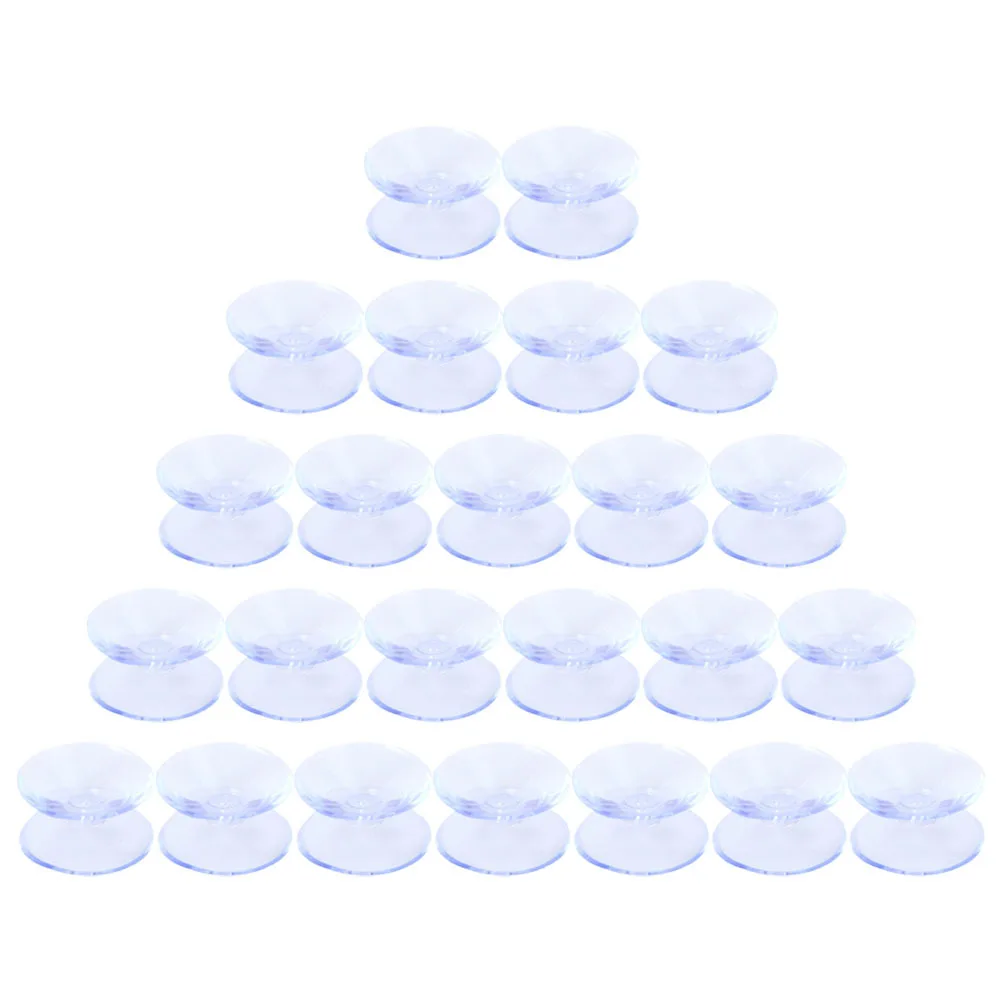 

24 Pcs Table Glass Protector Suction Cup Non-slip Feet Pads for Bumpers Double Cups Integrated Desk