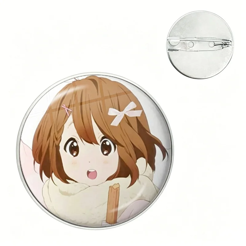 Anime K-ON Cosplay Badges Hirasawa Yui Akiyama Mio Brooches Bags Breastpin for Backpacks Clothing Jewelry Handmade Pin