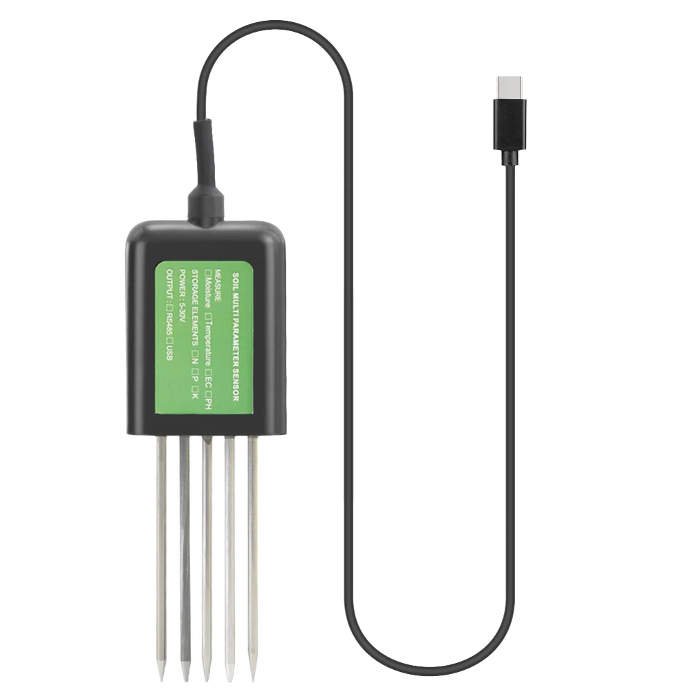 7-in-1 USB Soil Sensor Tester  Soil Analyzer with EC pH NPK Nutrient Meter for Android