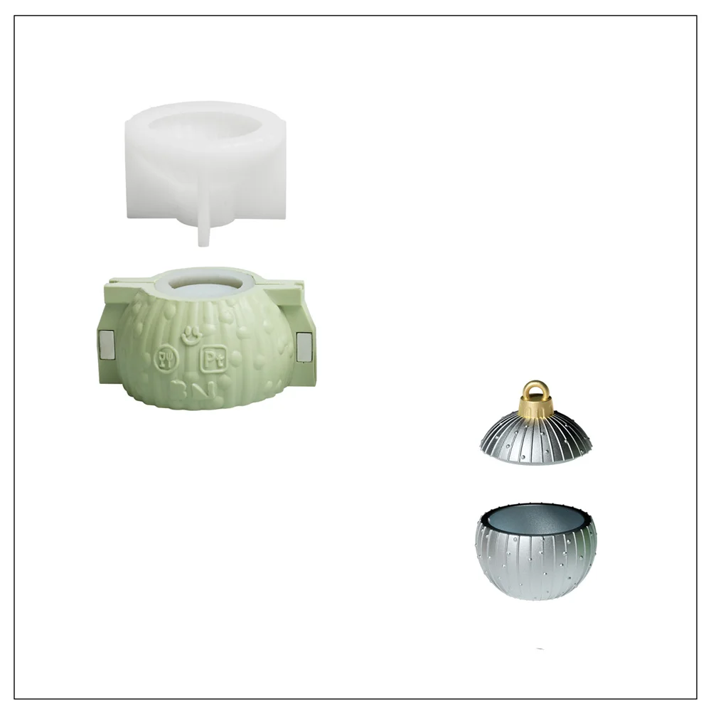 Weihnachten Twinkle Bauble Kerze Glas Silikon Formen für Beton Jesmonite Zement Wiederverwendbare Kerze Nachfüllform DIY Weihnachtsgeschenke