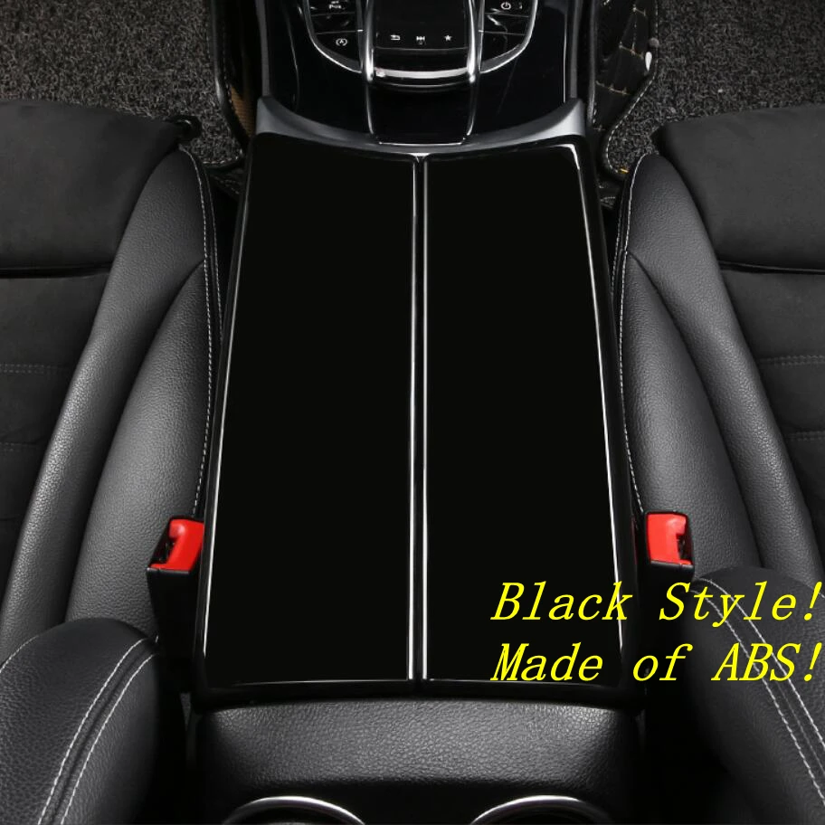 Middle Armrest Container Box Decoration Panel Cover Trim 2PCS For Mercedes-Benz C Class W205 / GLC X253 2015 - 2021 Accessories