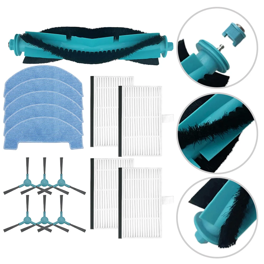 

Main Side Brush Filter Mop Cloth Kit For Con-ga 2499 Ultra Home Advanced Parts Main Side Brush Filter Mop Cloth Kit