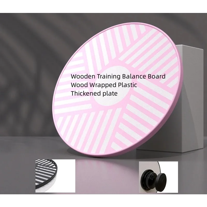 

1 Non Slip Rubber Base Sturdy Disk Training Yoga Sports Wooden Balance Board Twist Board