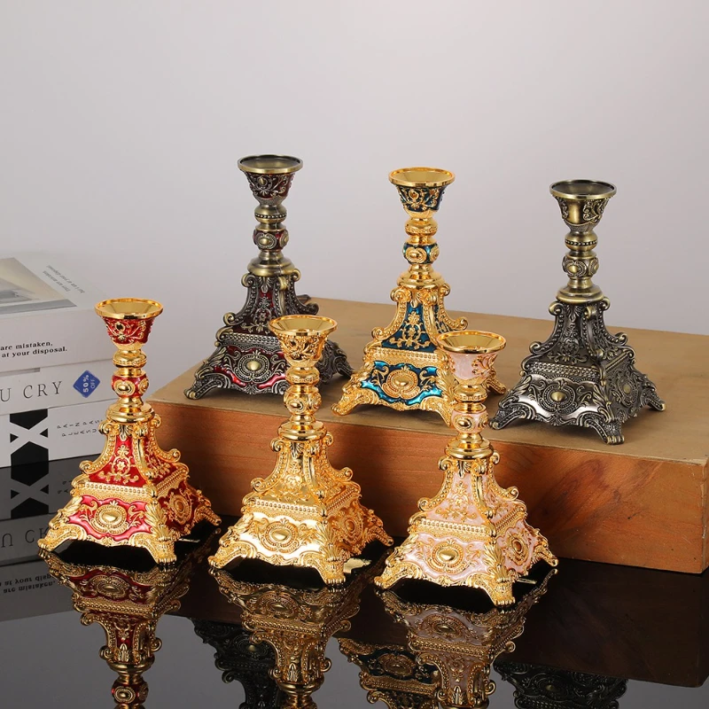 European Style Single Head Candle Holder Candlestick Dinner Candle Holder Decoration