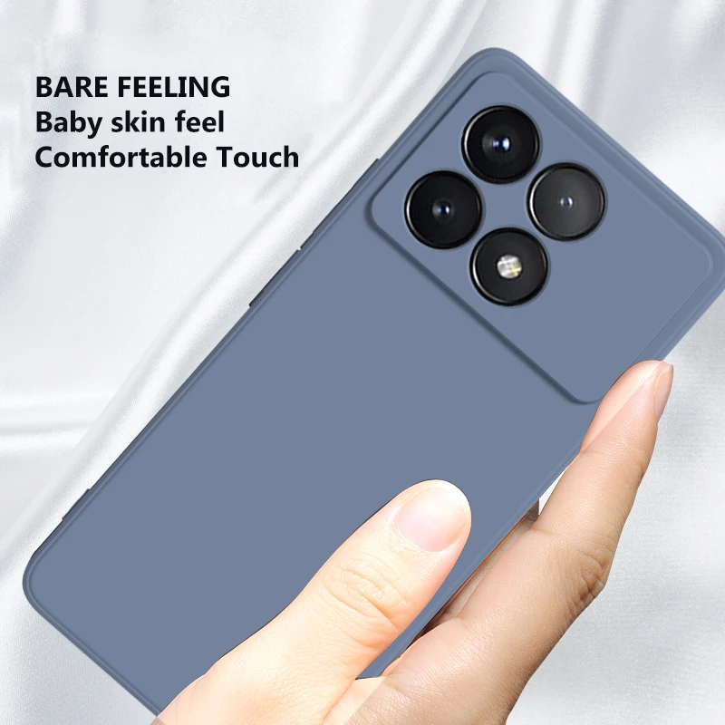 Poco X6 Pro Hülle, flüssiges Silikon, stoßfeste Handyhüllen für Xiaomi Poco X6 Pro Poco X6 Pro X6Pro Pocox6 Pro 5G, weiche TPU-Abdeckung – Detail 5