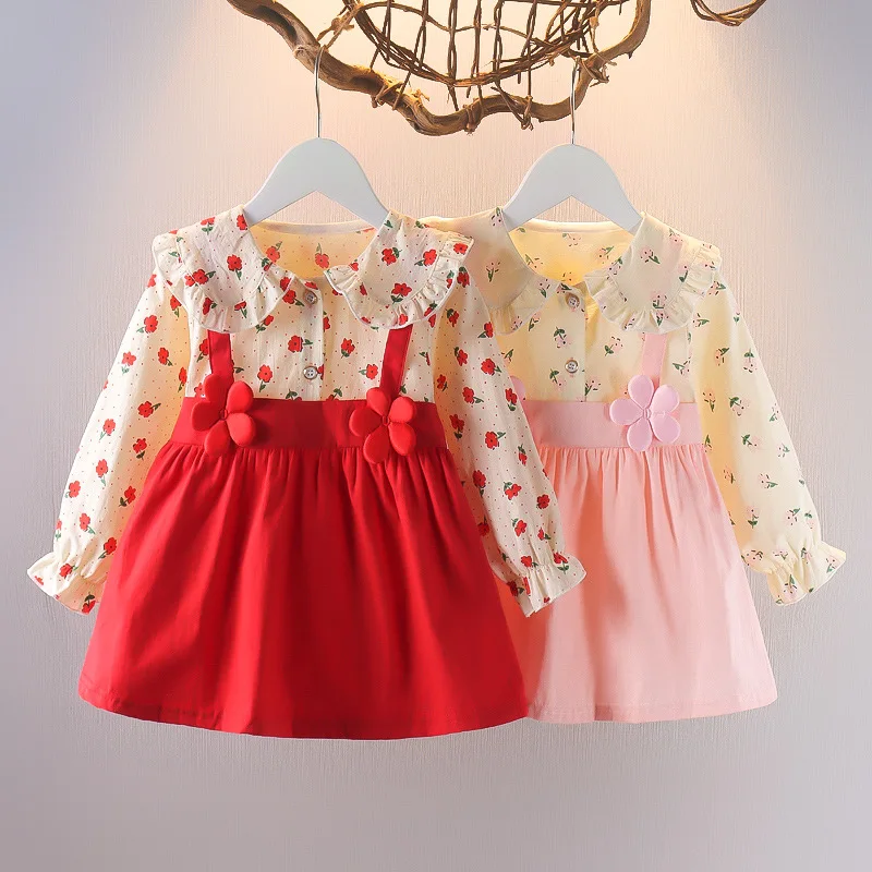 

Girls' Dress2025New Autumn Pastoral Style Fashionable Children's Dress Little Girl Long Sleeve Princess Dress