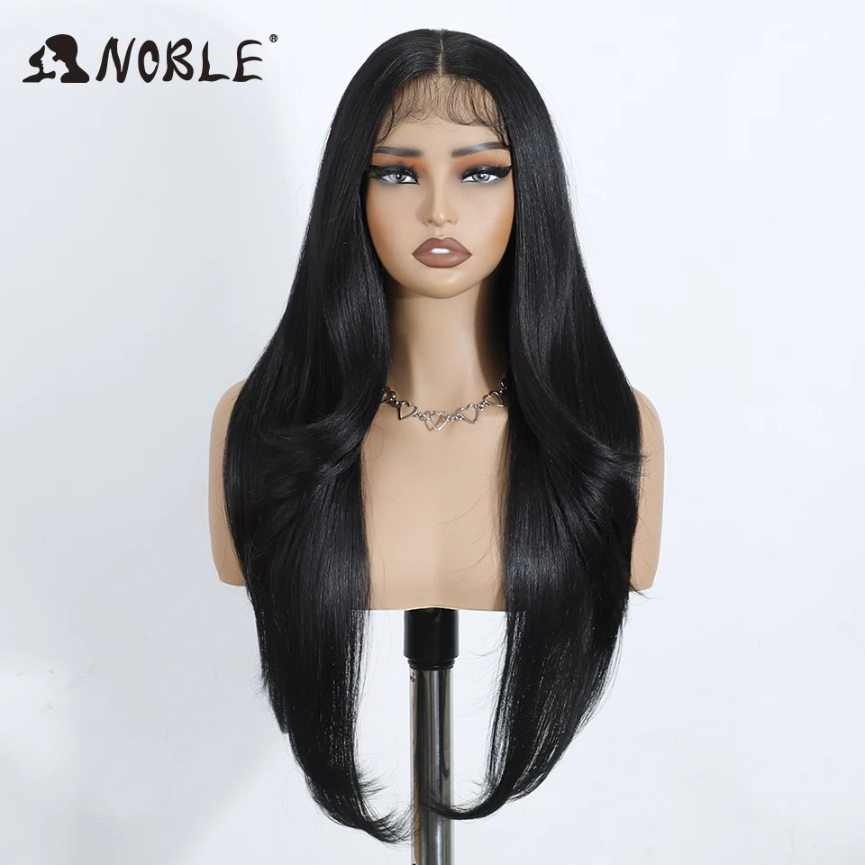 Noble Synthetic Lace Front Wig  28“ Highlight Honey Straight Bob Wig Cosplay Wigs For Women Lace Wig Lace Front Wig Synthetic