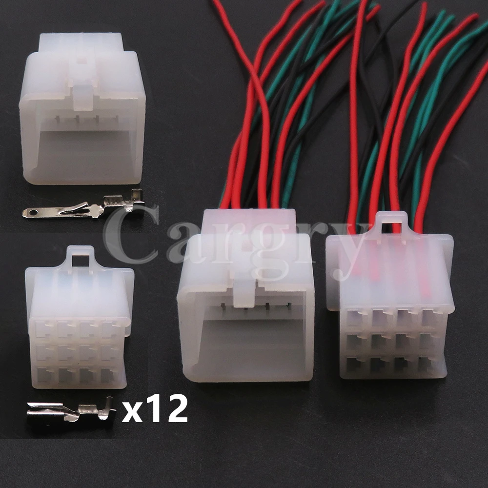 1 Set 12P Automobile Wire Cable Socket Car Plastic Housing Unsealed Wiring Connector AC Assembly Automobile Adapter