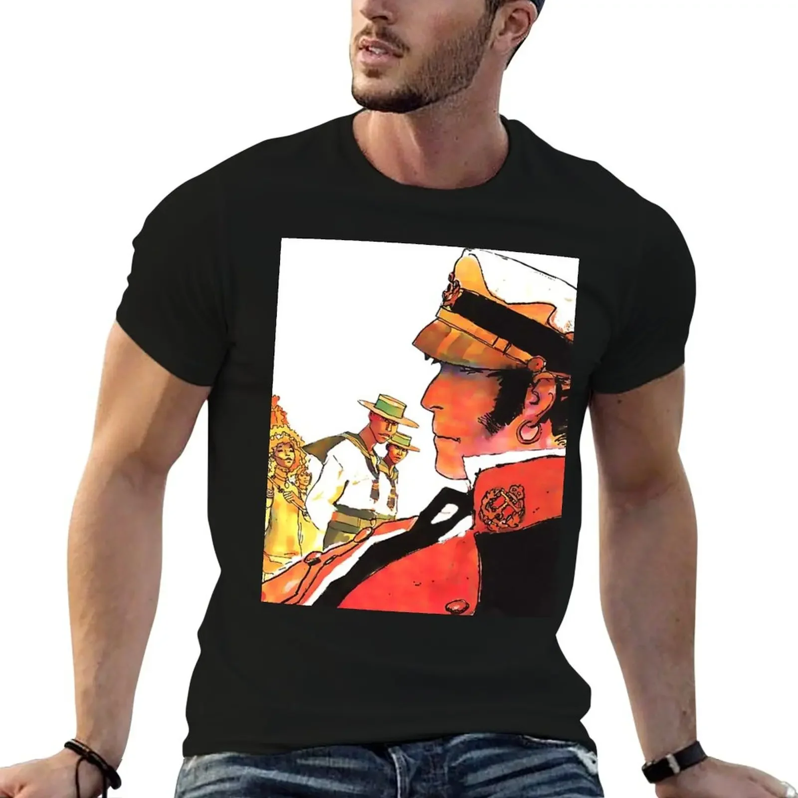 

Corto Maltese - Aquarelle T-Shirt vintage t shirts cute tops man clothes T-shirts oversize men graphic t shirts