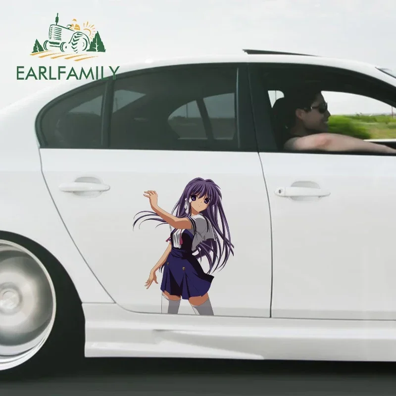 

EARLFAMILY 43cm X 32cm Cartoon Kyou Fujibayashi Personality Car Stickers Scratch Proof Decal Motorcycle Waterproof Decor