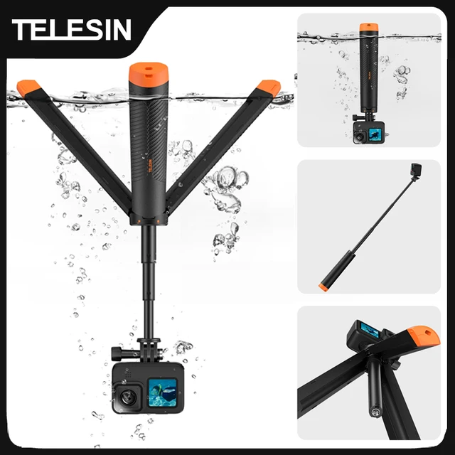 TELESIN podwodny drążek wypornościowy nurkowanie wysuwany statyw do selfie dla Gopro Insta360 DJI OSMO akcesoria do kamer akcji