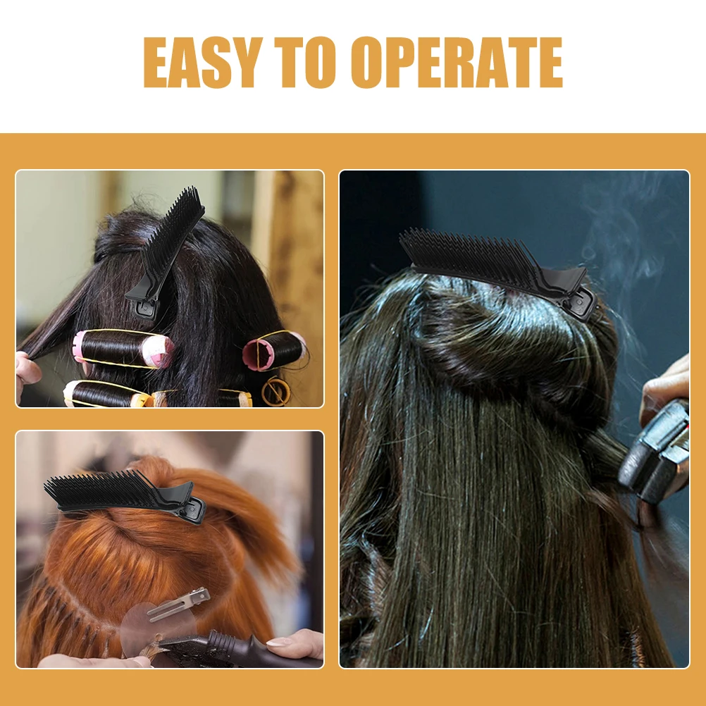 

Стильные зажимы для парикмахеров Нескользящая ручка для стрижки, окраски и укладки волос Зажим для укладки волос Зажимы для секционирования Зажим для захвата