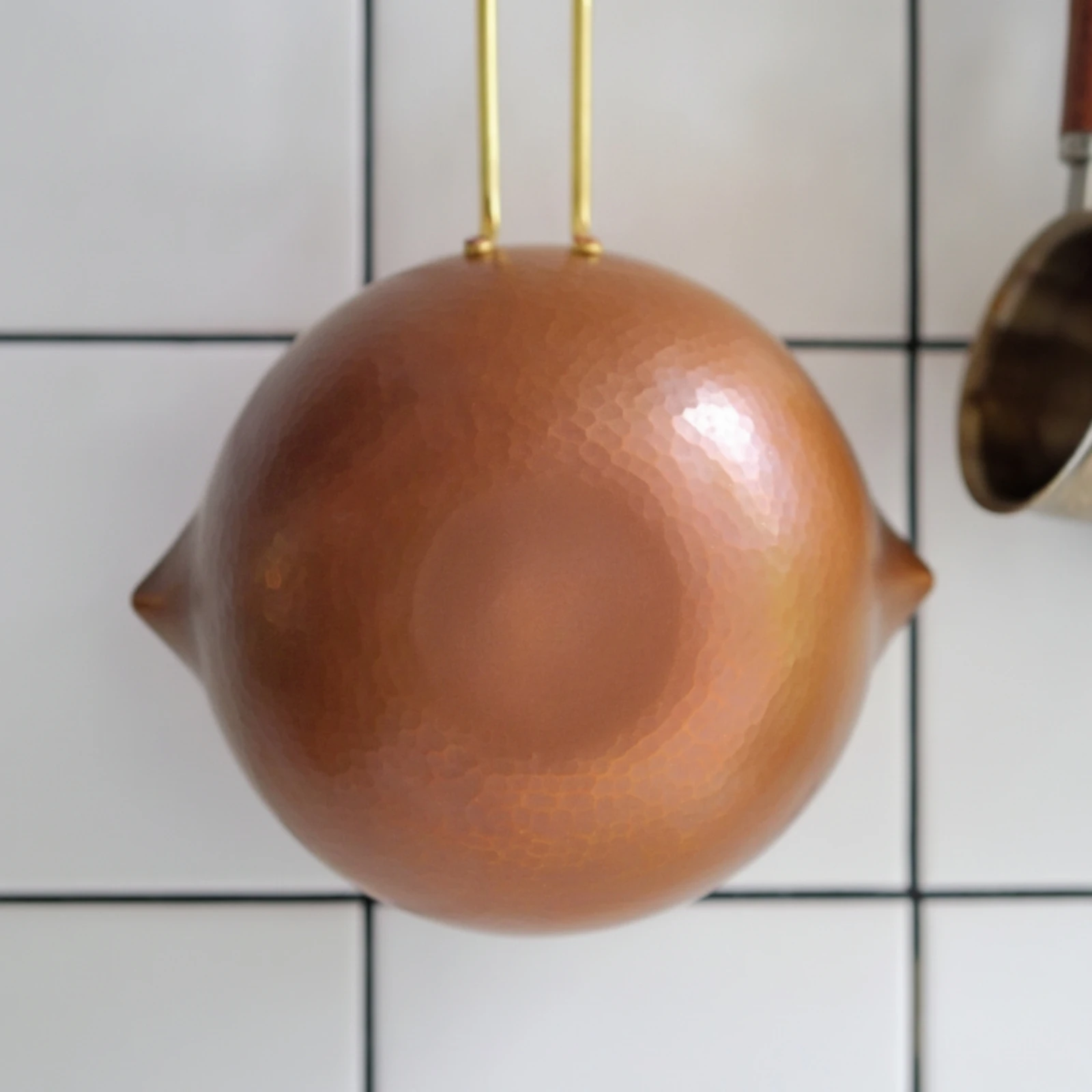 Hammered Copper Pan Long-Lasting Copper Pan Cookware Rust-Resistant for Singles, Daily Cooking