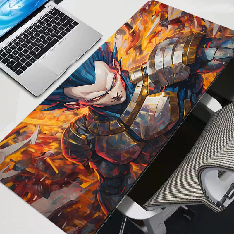 Vegeta Dragon Ball Z 90x40cm XXL Gummi Großes PC-Mauspad Gamer Gaming DBZ Mauspads Schreibtisch Tastaturmatte Computer Laptop DBZ Matte