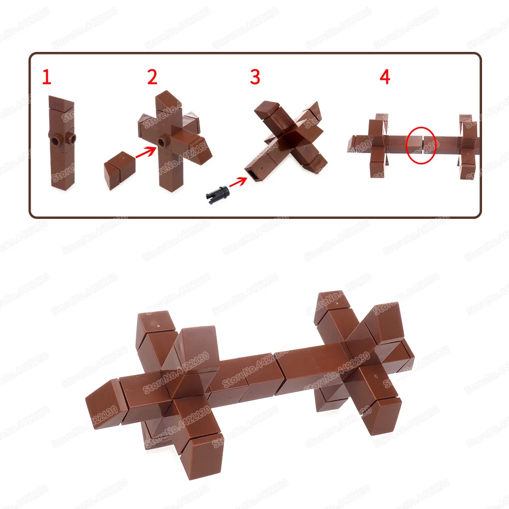 Wooden Obstacle Equipment Building Block Moc Military Figures Equipment WW2 Site Search Scenes Match Model Child Gifts Boy Toys