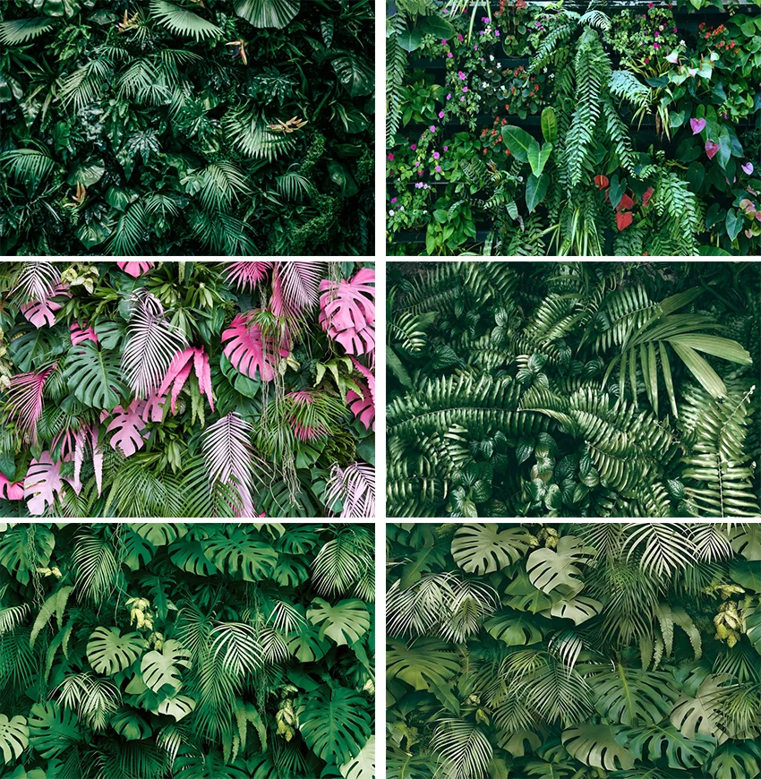 Jungle Party Photography Backdrops Tropical Forest Green Leaves Animals Safari Photo Backgrounds Baby Birthday Photozone