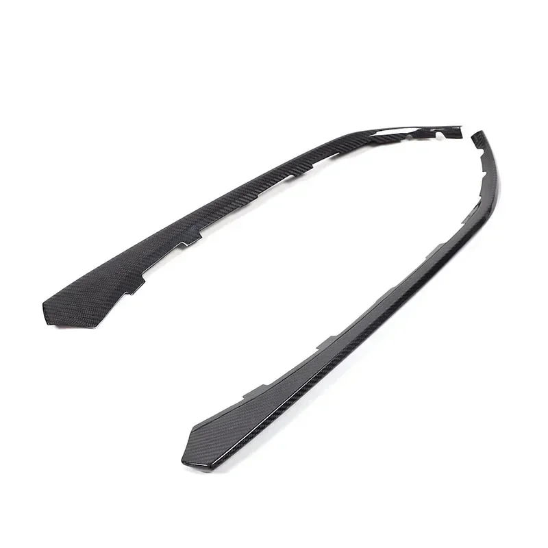 

2PCS Dry Carbon Fiber Car Front Bumper Side Grill Upper Decorative Trim Accessories Strip Kit For Alfa Romeo Tonale 2022-2024