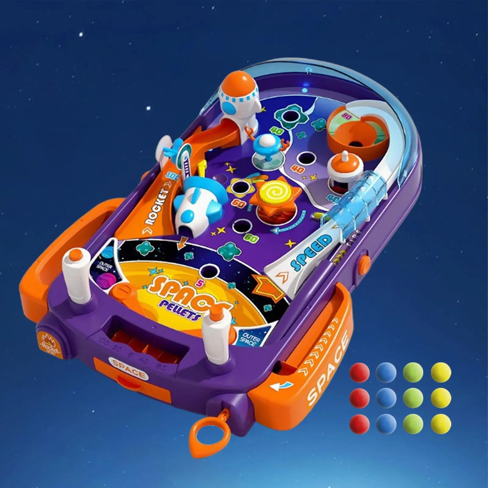 Kids Pinball Machine Interactive Tabletop Game Educational Toy