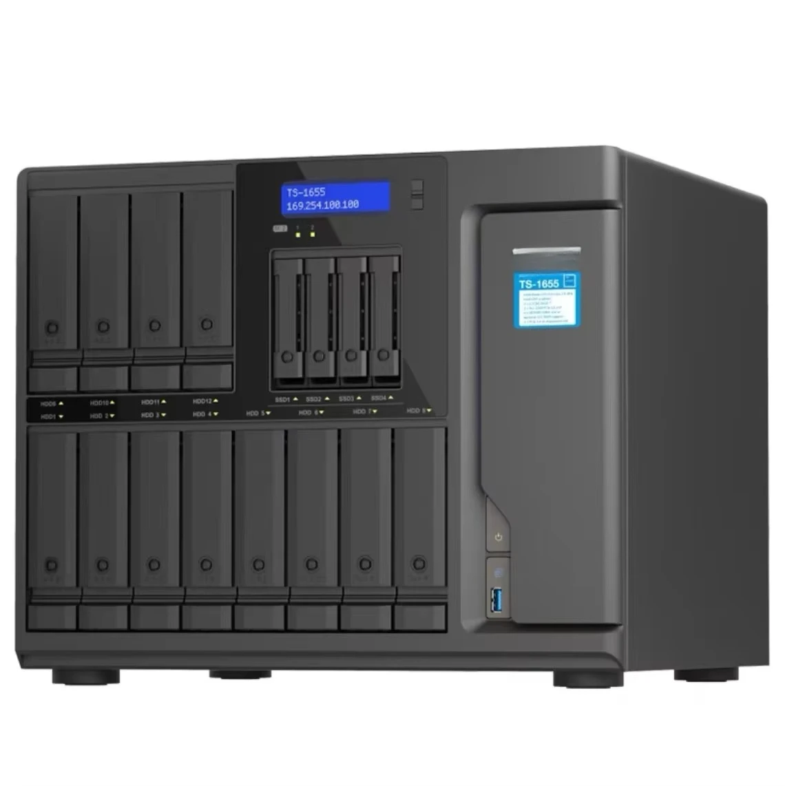 High Performance QNAP TVS-h1688x with 16 Bays Nas Network Server