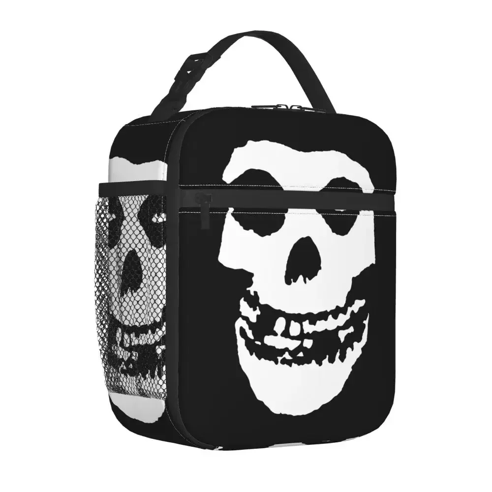 Bolsa de almoço isolada Skull Misfits Bolsa térmica reutilizável grande lancheira para homens mulheres escritório piquenique