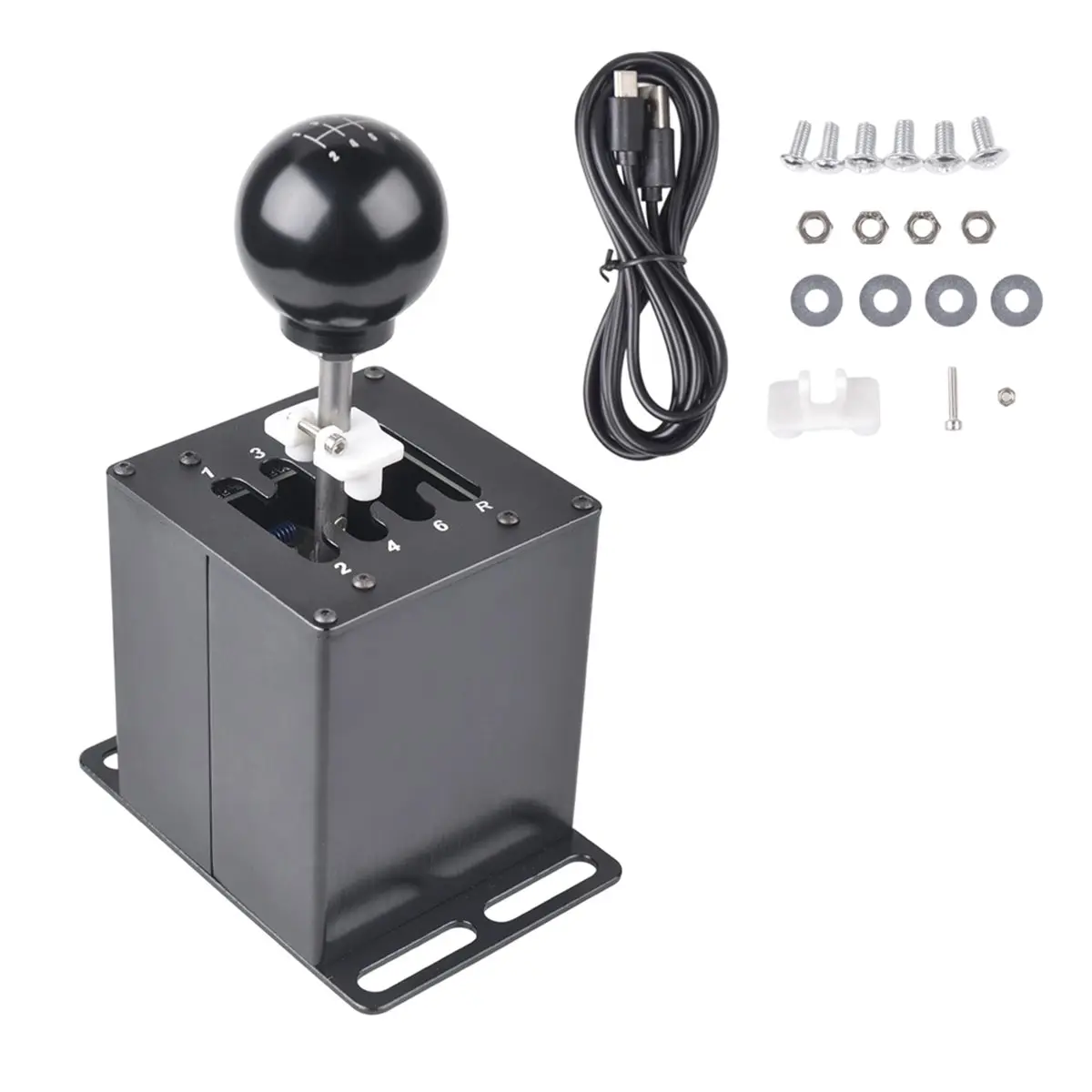 7+R PC Game Simulation Gear USB Plug and Play H Gear Shifter for Simulation Racing Game
