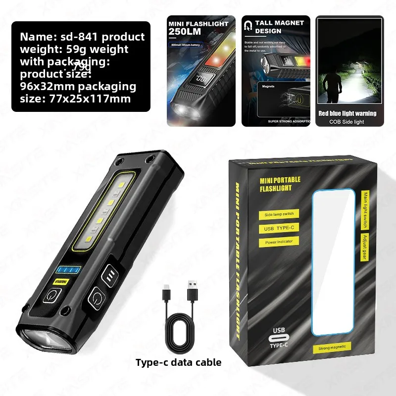 Aimant multifonctionnel d'extérieur, double Source de lumière, éclairage étanche, lumière forte, lumière à distance, lampe de travail d'urgence Portable